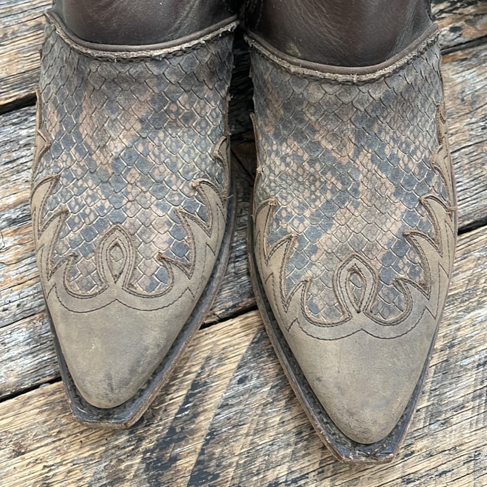 Liberty Black Python Booties - image 2